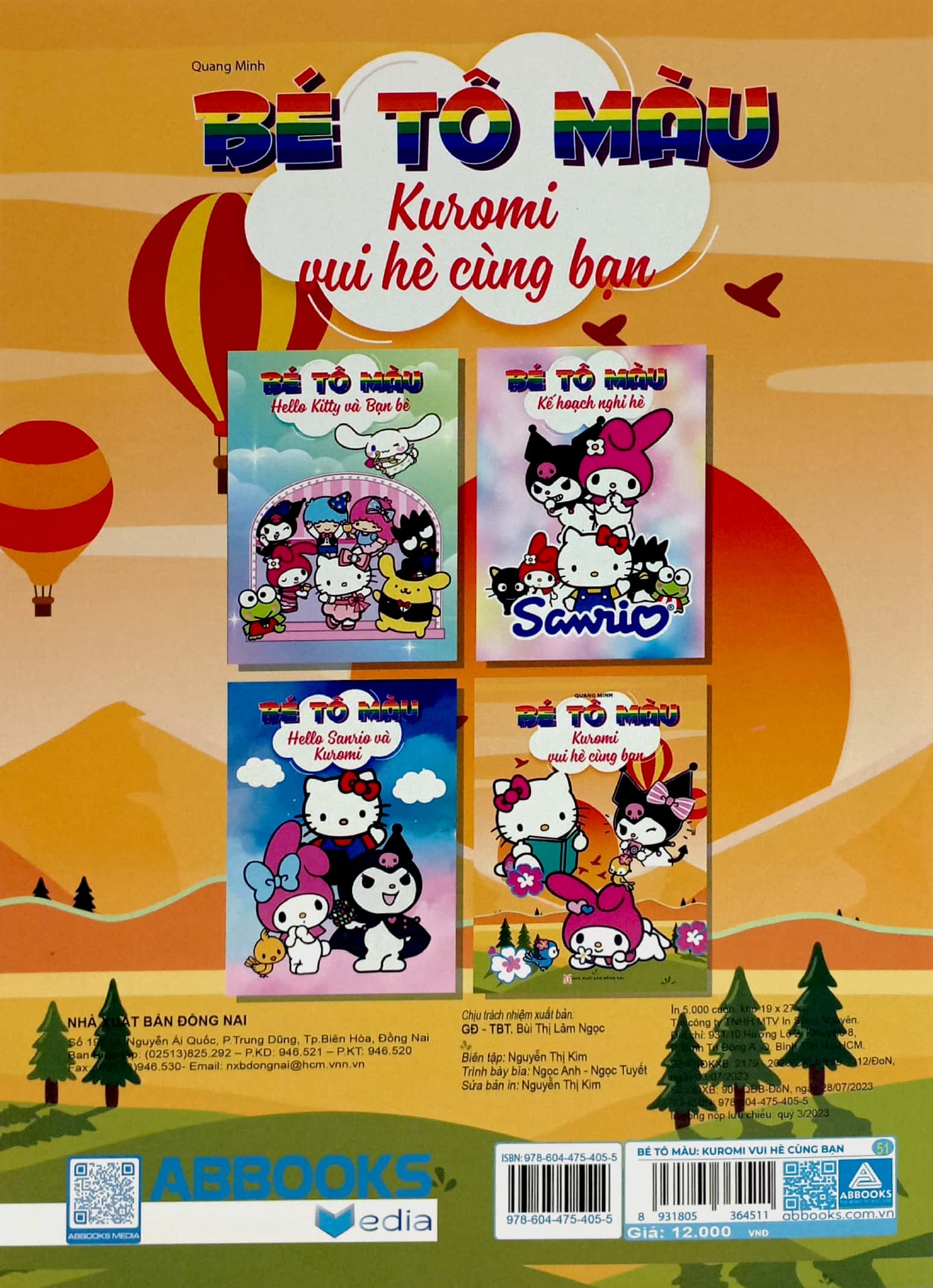 bé tô màu - kuromi vui hè cùng bạn