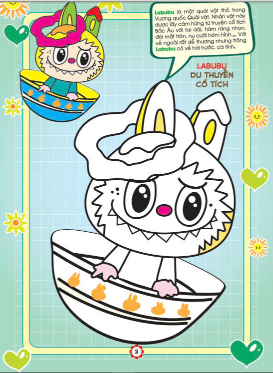 bé tô màu labubu chiến binh quái vật