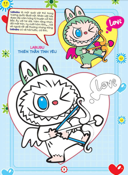 bé tô màu labubu dịu dàng và lãng mạn