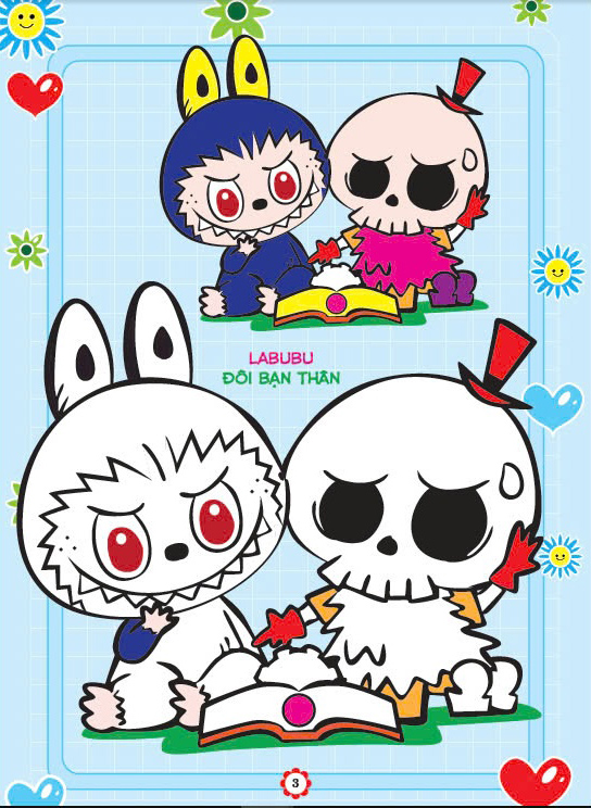 bé tô màu labubu dịu dàng và lãng mạn