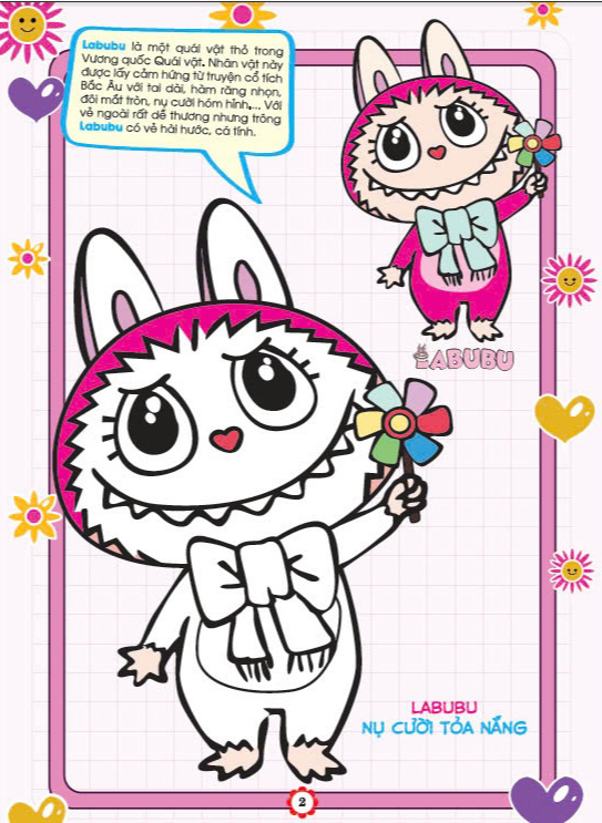 bé tô màu labubu hài hước và cá tính