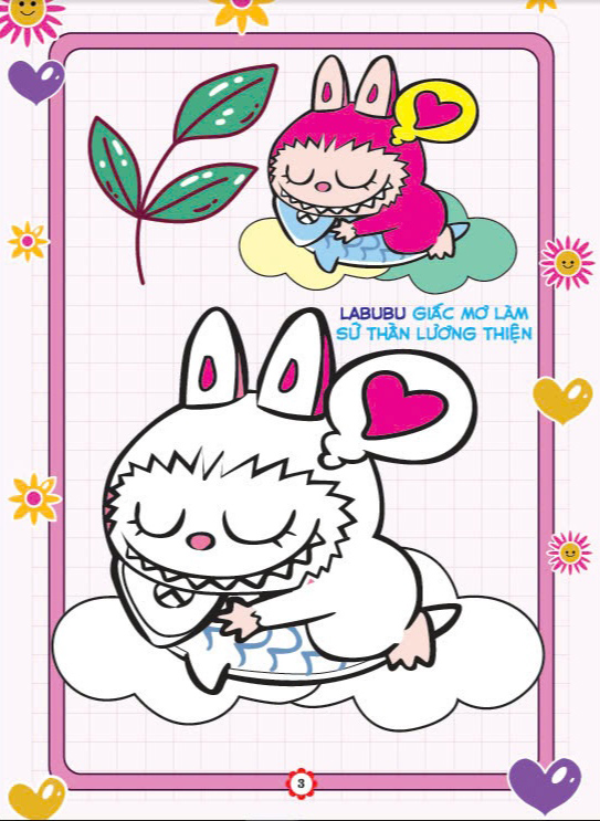 bé tô màu labubu hài hước và cá tính