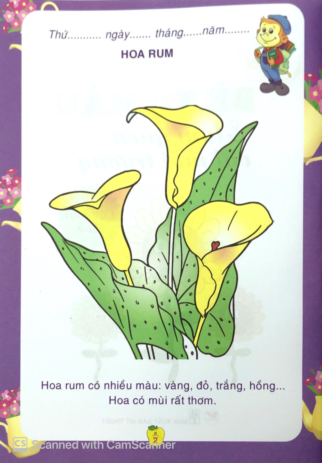 bé tô màu & làm quen với môi trường - các loài hoa