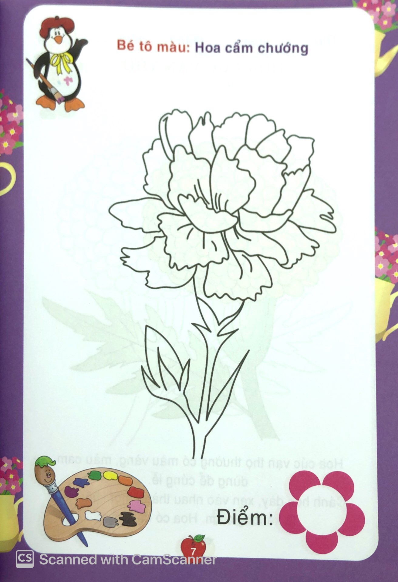 bé tô màu & làm quen với môi trường - các loài hoa