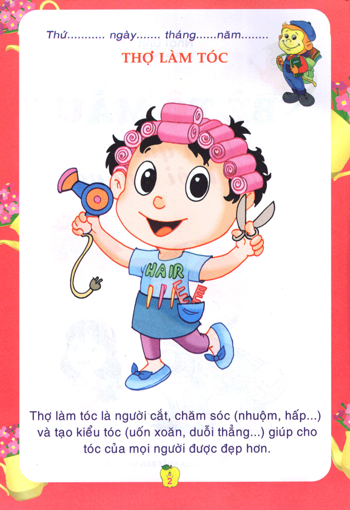 bé tô màu & làm quen với môi trường - nghề nghiệp