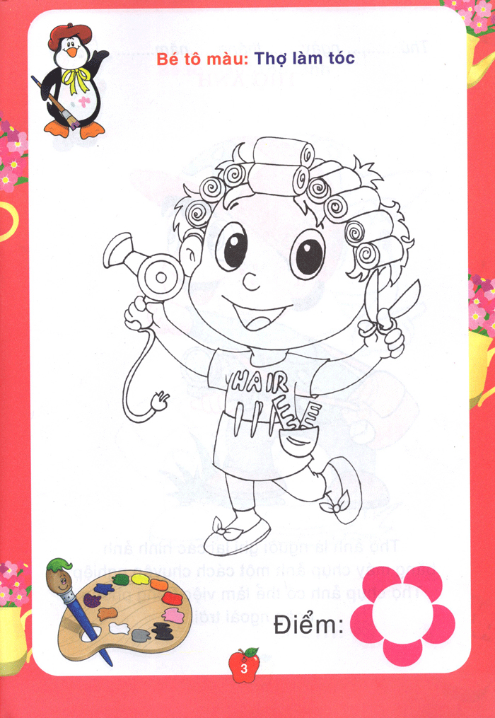 bé tô màu & làm quen với môi trường - nghề nghiệp