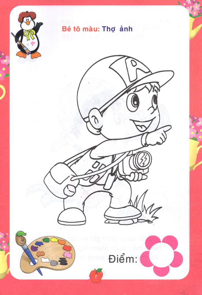 bé tô màu & làm quen với môi trường - nghề nghiệp