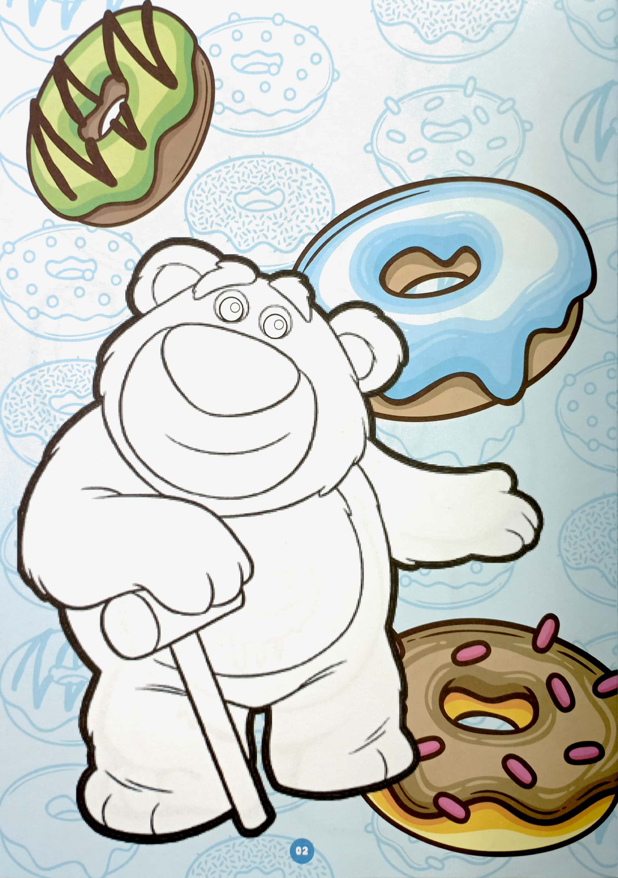 bé tô màu - lotso yêu bánh vòng