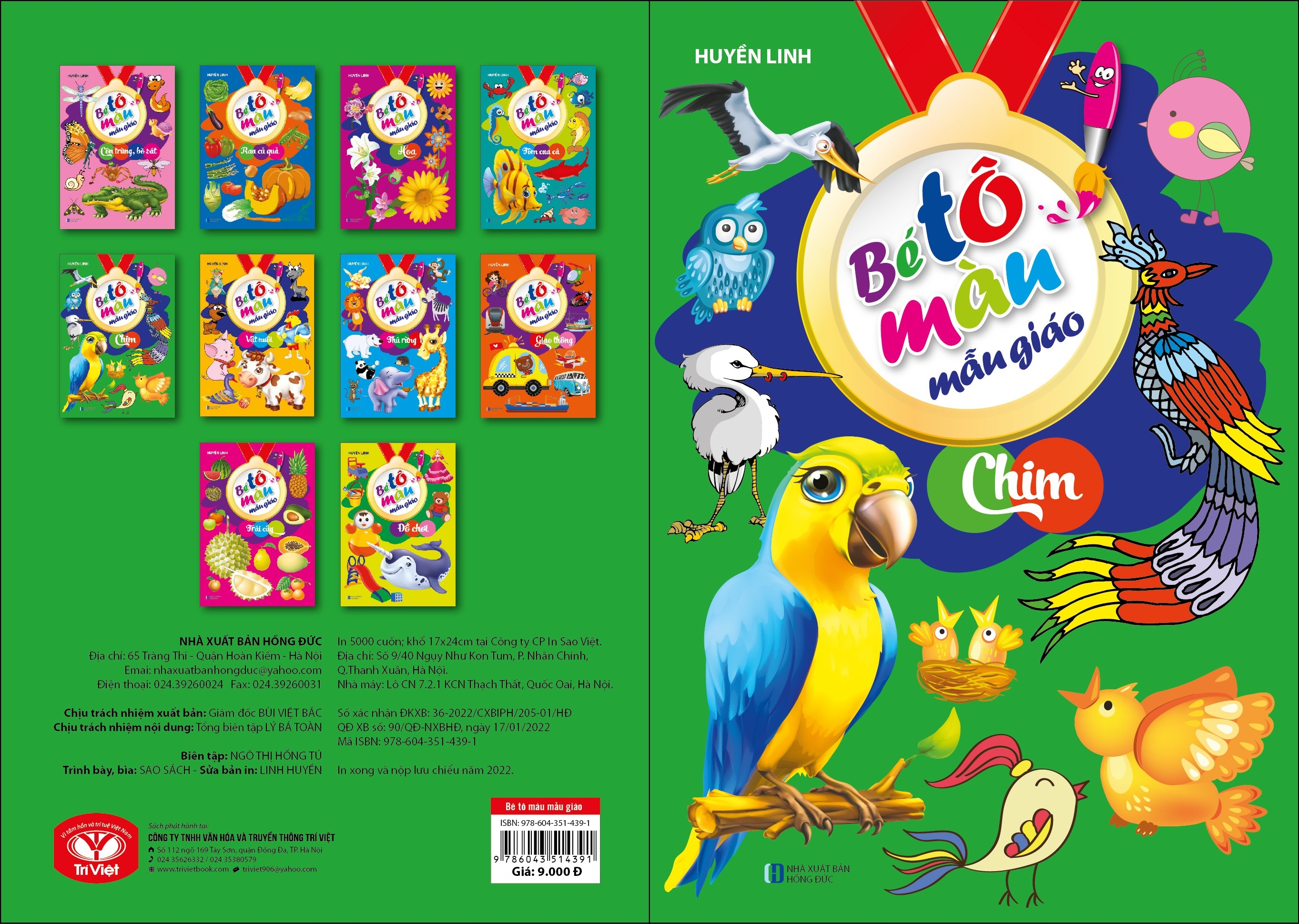 bé tô màu mẫu giáo - chim