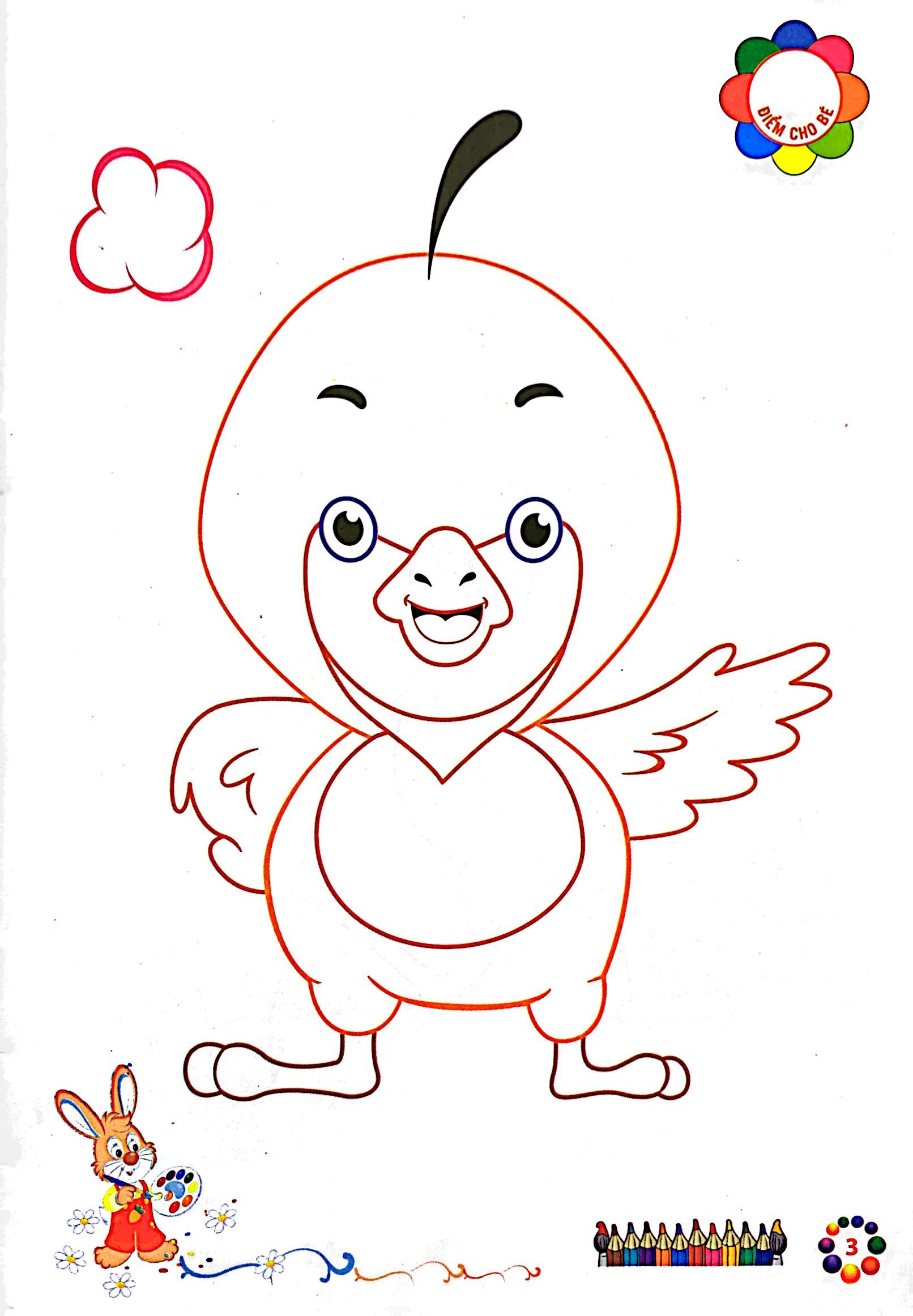 bé tô màu mẫu giáo - chim