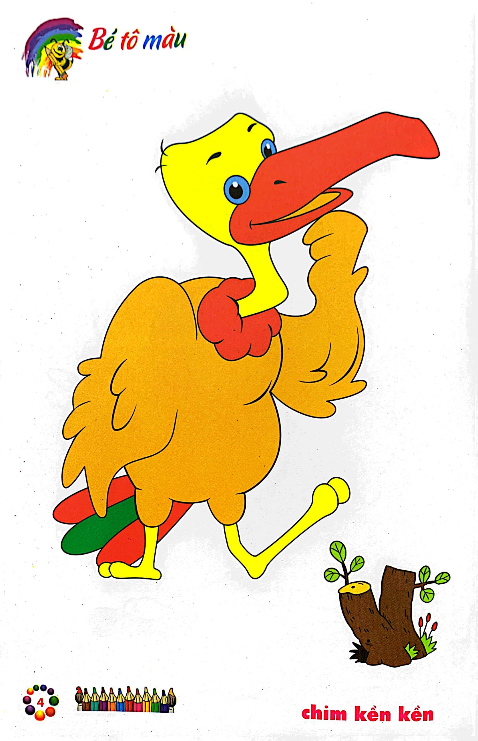 bé tô màu mẫu giáo - chim