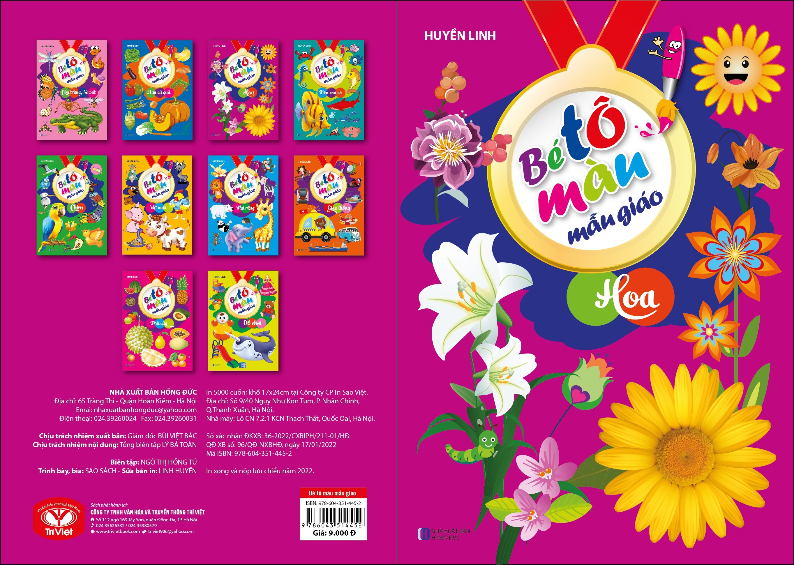 bé tô màu mẫu giáo - hoa