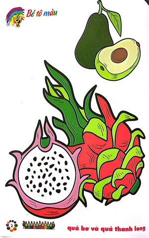 bé tô màu mẫu giáo - trái cây