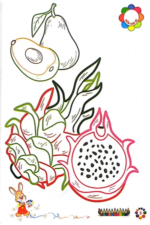 bé tô màu mẫu giáo - trái cây