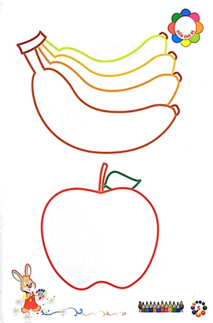 bé tô màu mẫu giáo - trái cây