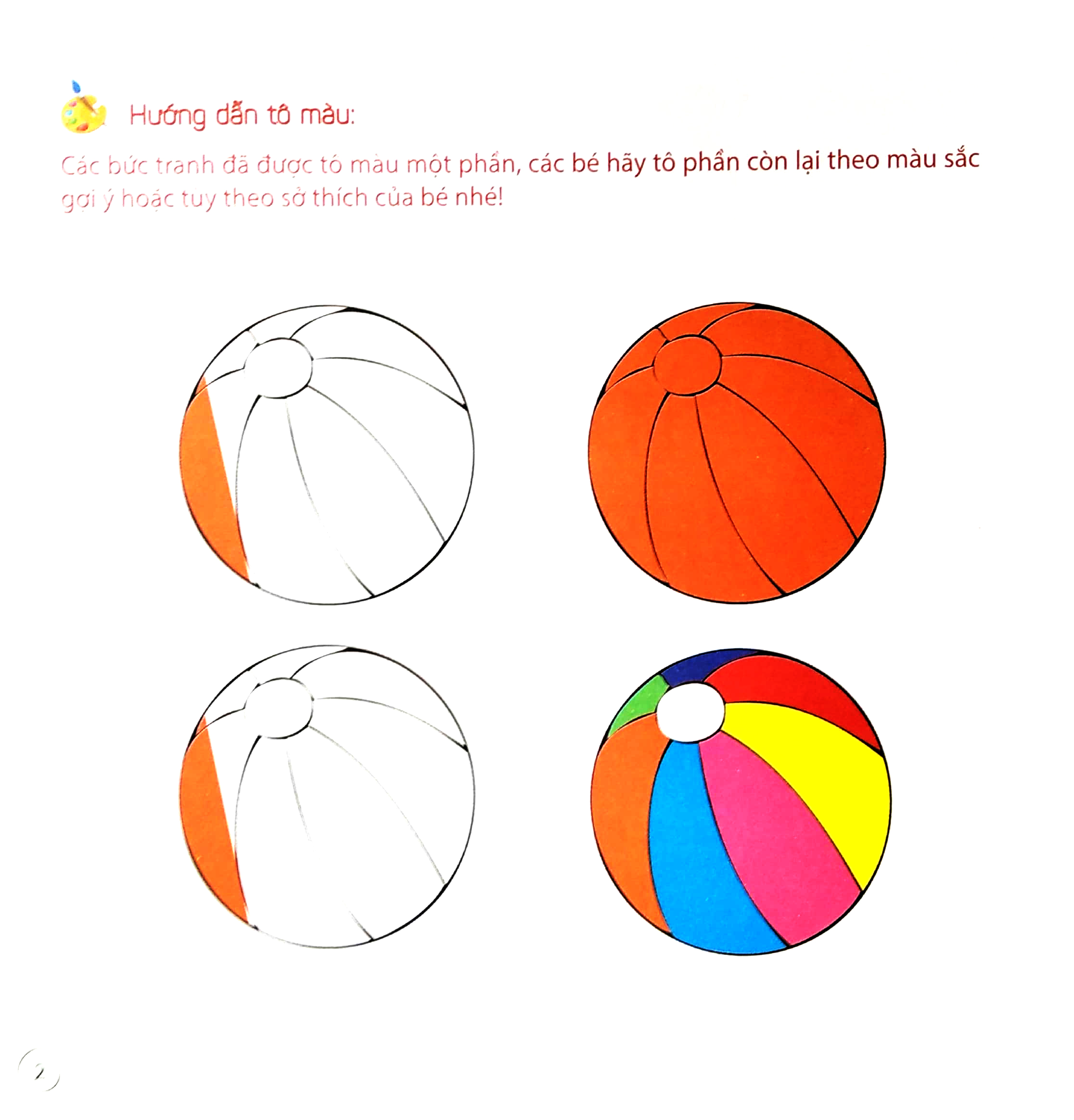 bé tô màu sáng tạo - tô màu theo gợi ý