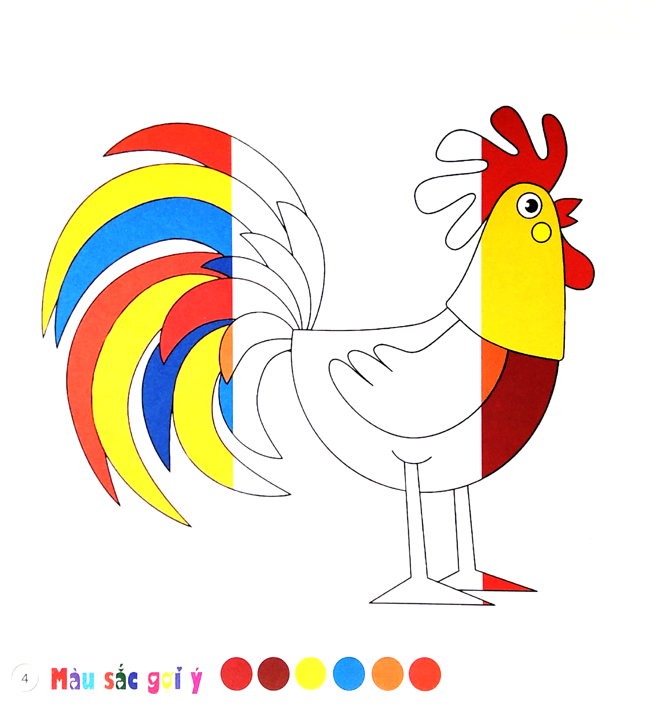 bé tô màu sáng tạo - tô màu theo gợi ý