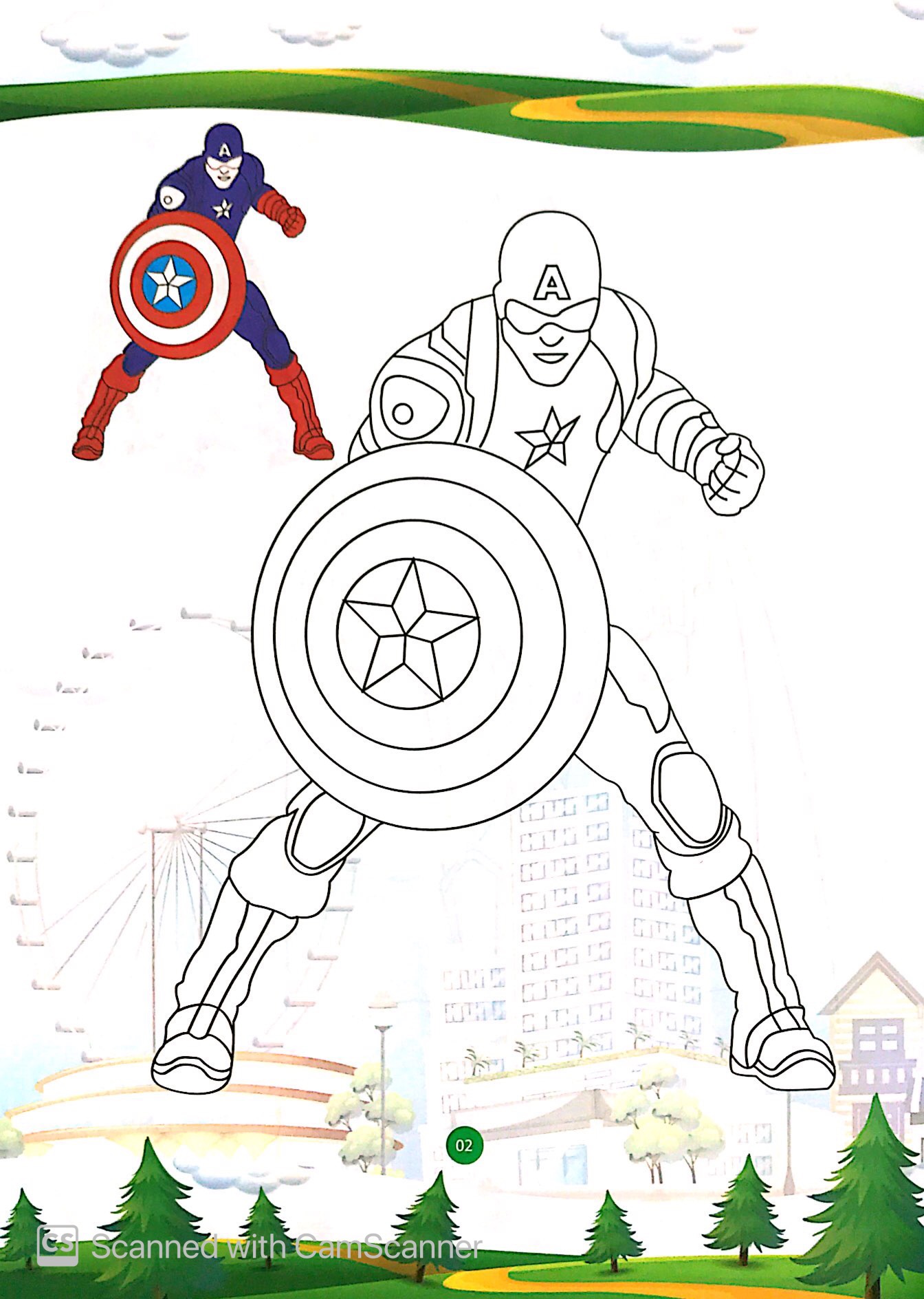 bé tô màu siêu anh hùng