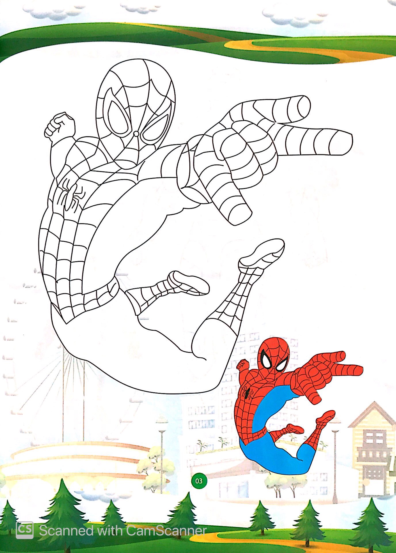 bé tô màu siêu anh hùng