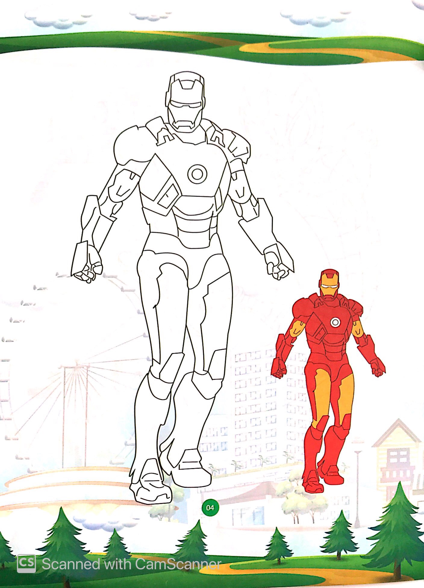 bé tô màu siêu anh hùng