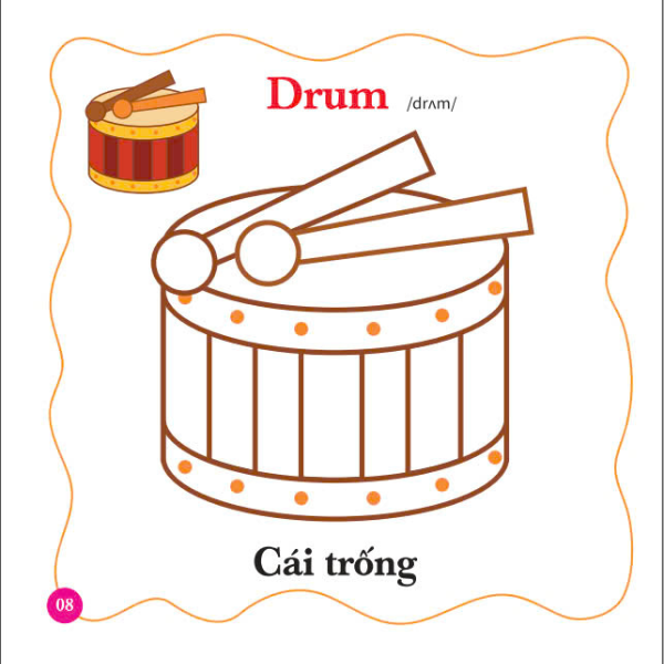 bé tô màu thế giới xung quanh - song ngữ anh-việt - đồ dùng hàng ngày