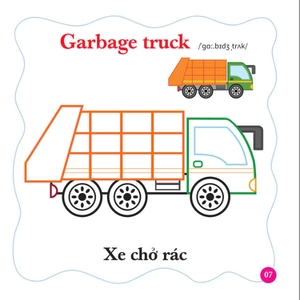 bé tô màu thế giới xung quanh - song ngữ anh-việt - phương tiện giao thông