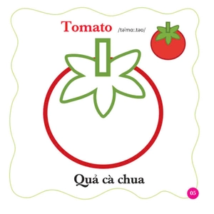 bé tô màu thế giới xung quanh - song ngữ anh-việt - rau-củ-quả