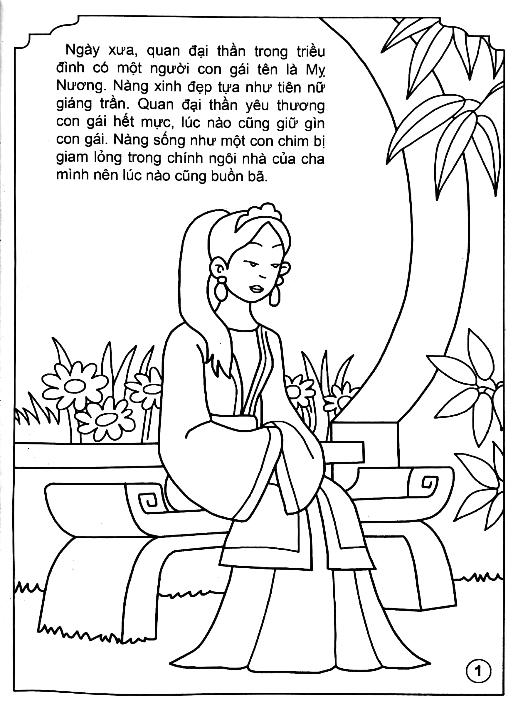 bé tô màu truyện dân gian việt nam - tiếng sáo trương chi