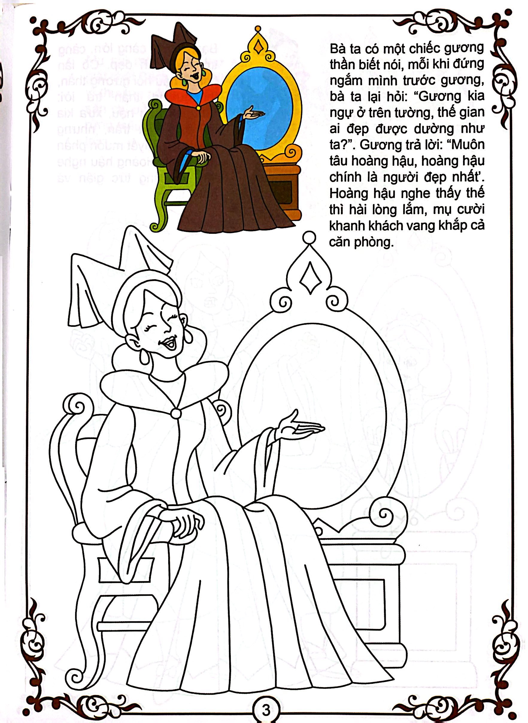 Bé Tô Màu Và Đọc Truyện - Các Nàng Công Chúa - Bạch Tuyết Và Bảy Chú Lùn (Tái Bản 2025)