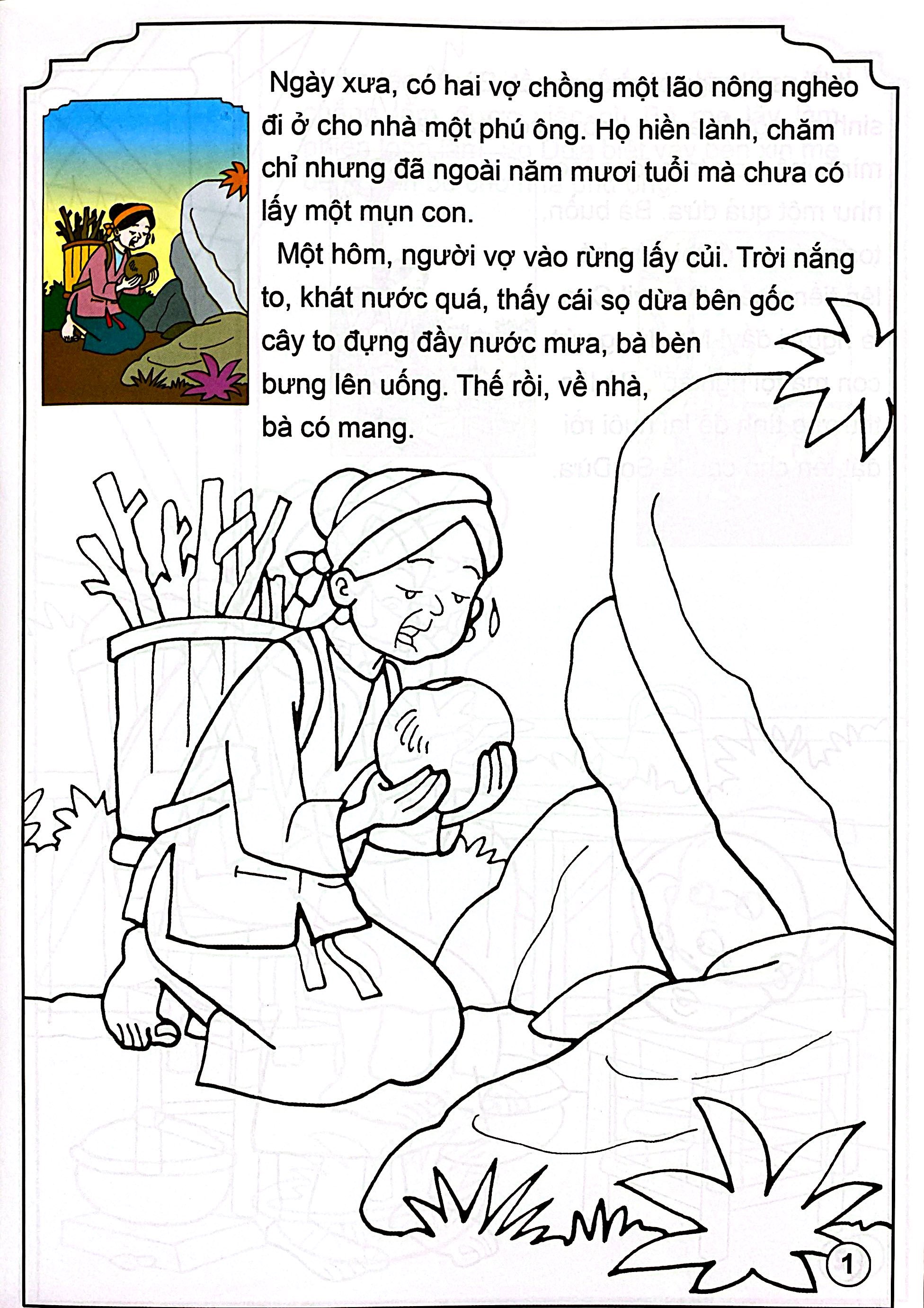 Bé Tô Màu Và Đọc Truyện - Cổ Tích Việt Nam - Chàng Sọ Dừa (Tái Bản 2025)