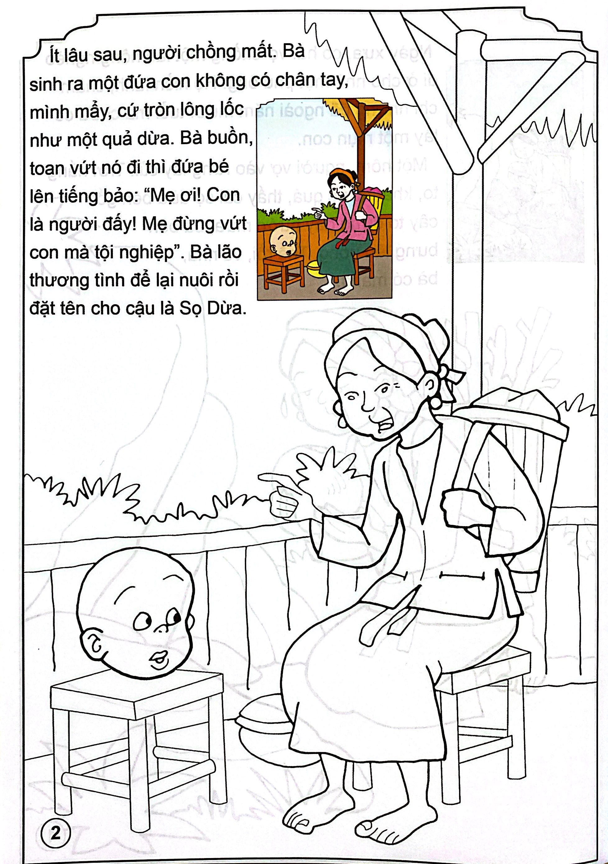 Bé Tô Màu Và Đọc Truyện - Cổ Tích Việt Nam - Chàng Sọ Dừa (Tái Bản 2025)