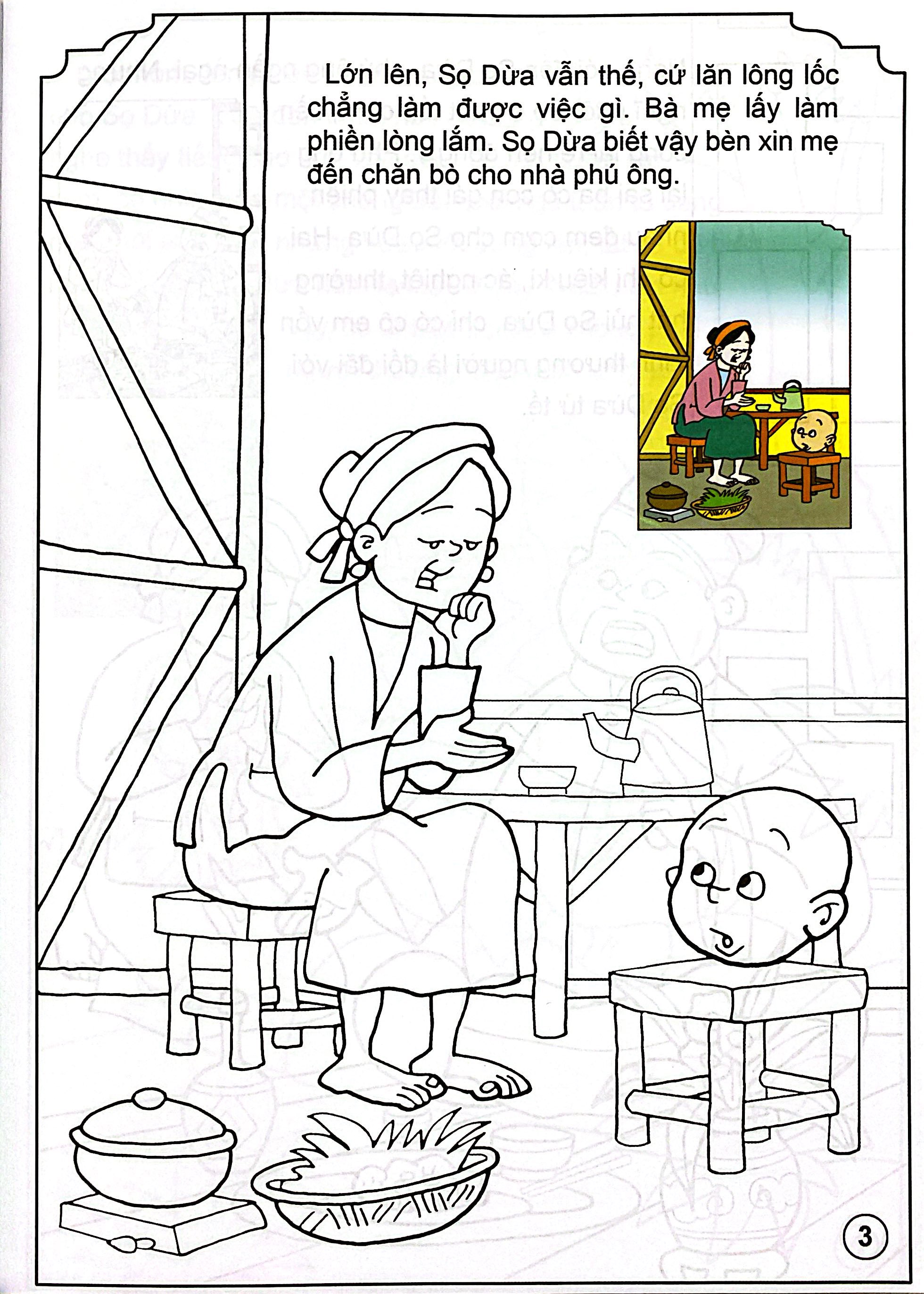 Bé Tô Màu Và Đọc Truyện - Cổ Tích Việt Nam - Chàng Sọ Dừa (Tái Bản 2025)