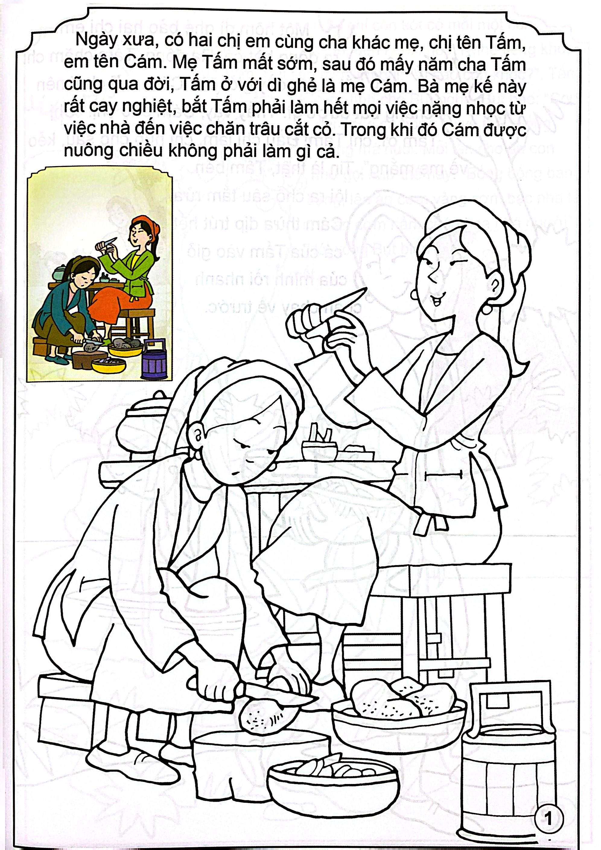 Bé Tô Màu Và Đọc Truyện - Cổ Tích Việt Nam - Tấm Cám (Tái Bản 2025)