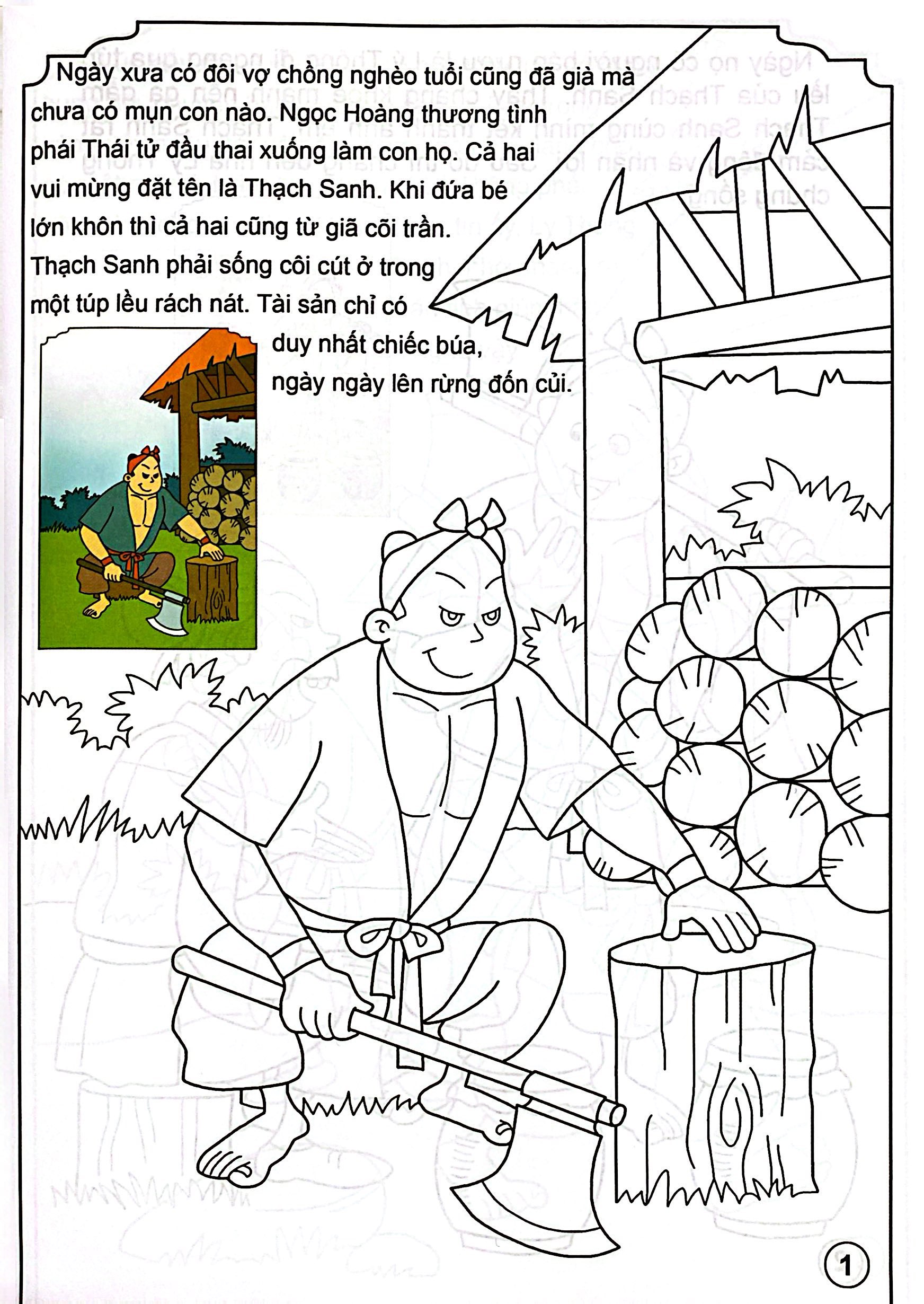 Bé Tô Màu Và Đọc Truyện - Cổ Tích Việt Nam - Thạch Sanh Lý Thông (Tái Bản 2025)
