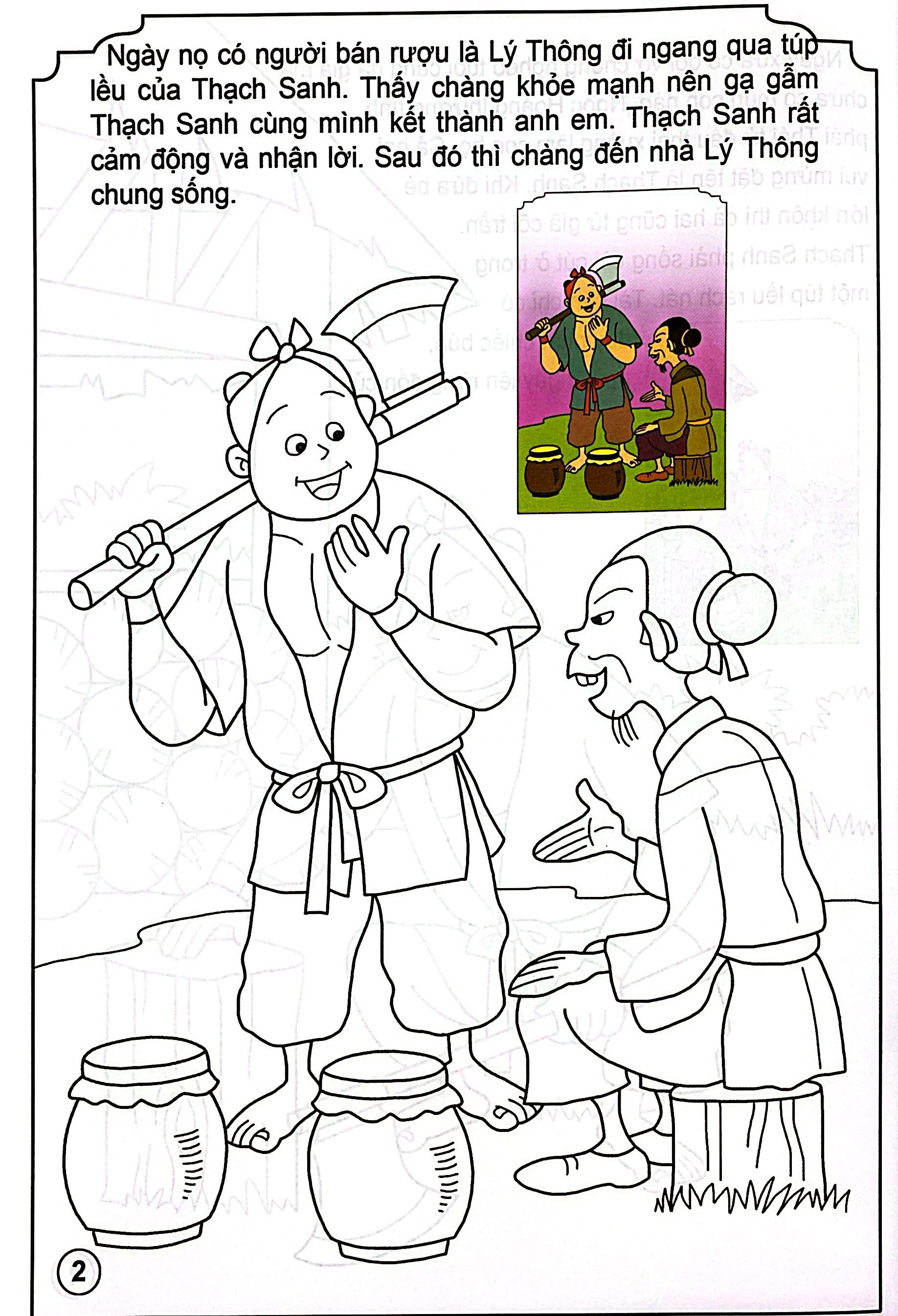 Bé Tô Màu Và Đọc Truyện - Cổ Tích Việt Nam - Thạch Sanh Lý Thông (Tái Bản 2025)