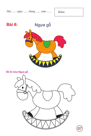 bé tô màu và làm quen với môi trường - đồ chơi, đồ dùng của bé