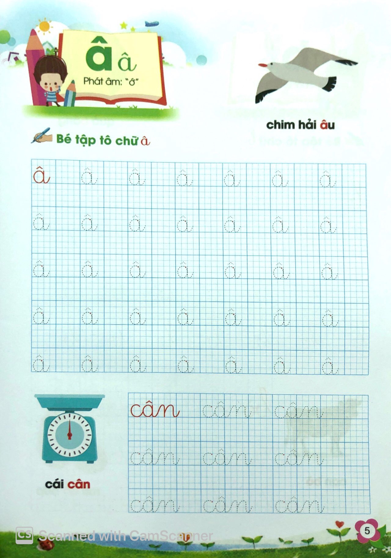 bé tự tin vào lớp 1 - bé tô chữ và ghép vần