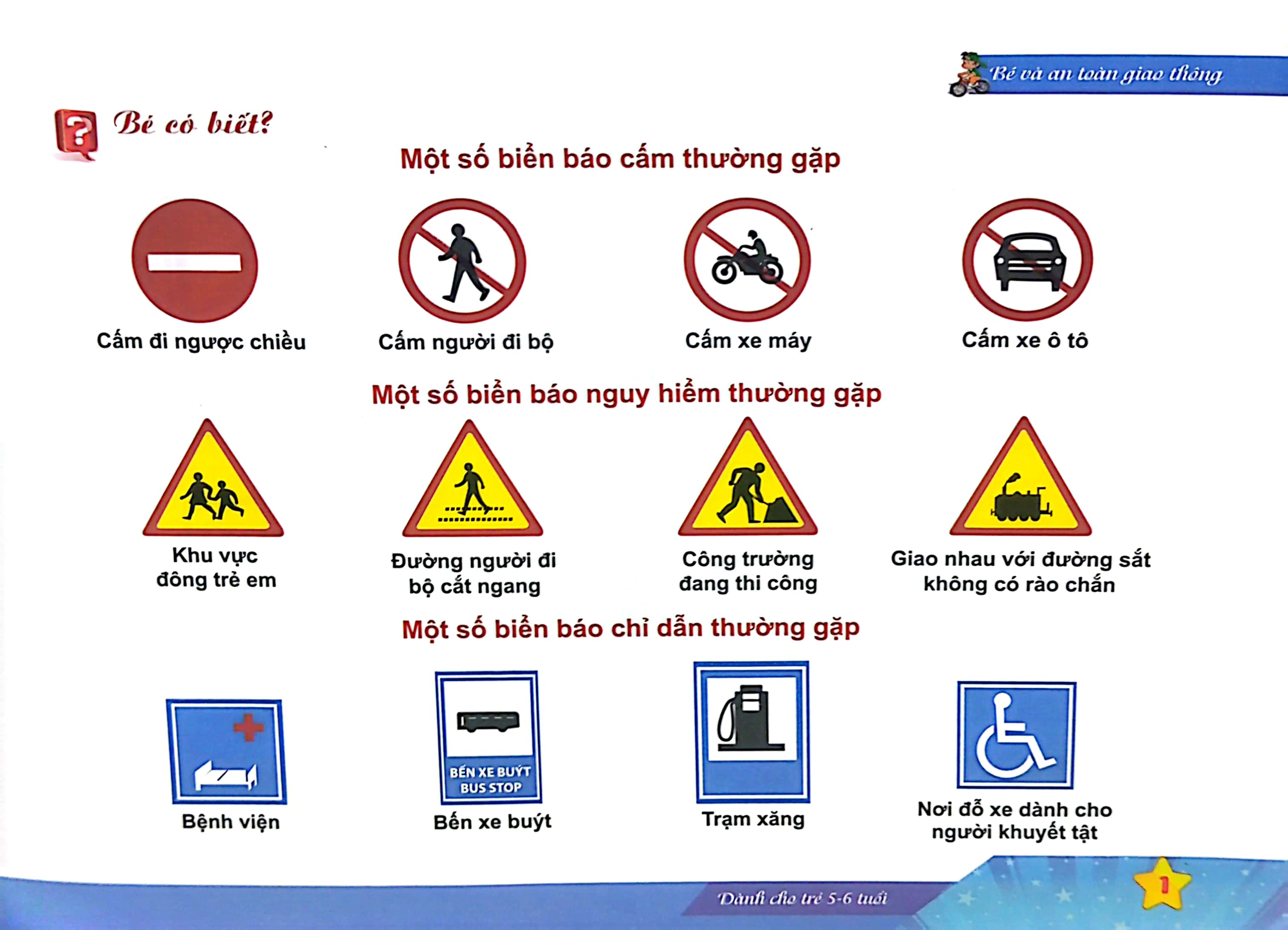 bé và an toàn giao thông (dành cho trẻ 5 - 6 tuổi)