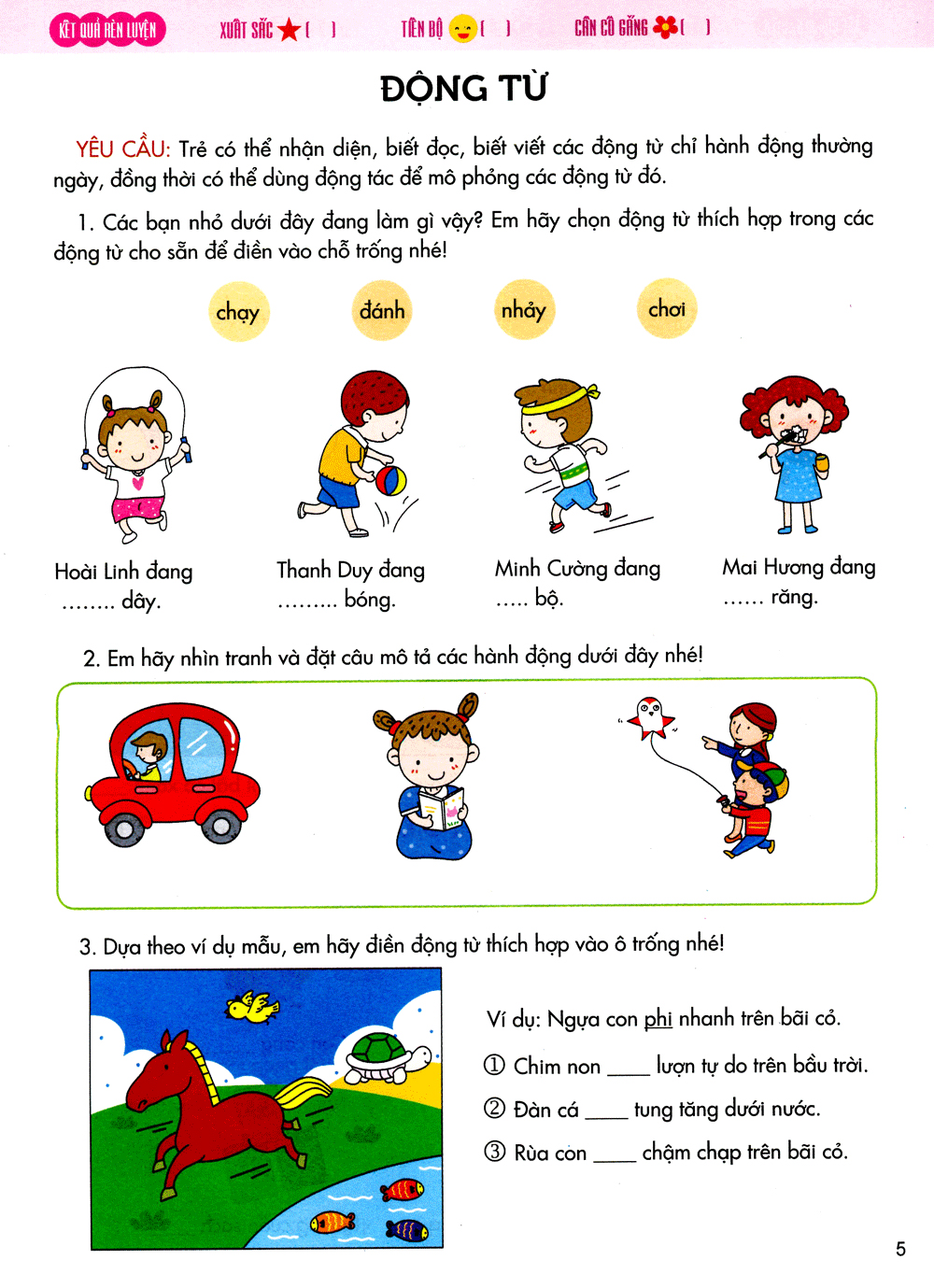 bé vào lớp 1 - bé học ngôn ngữ