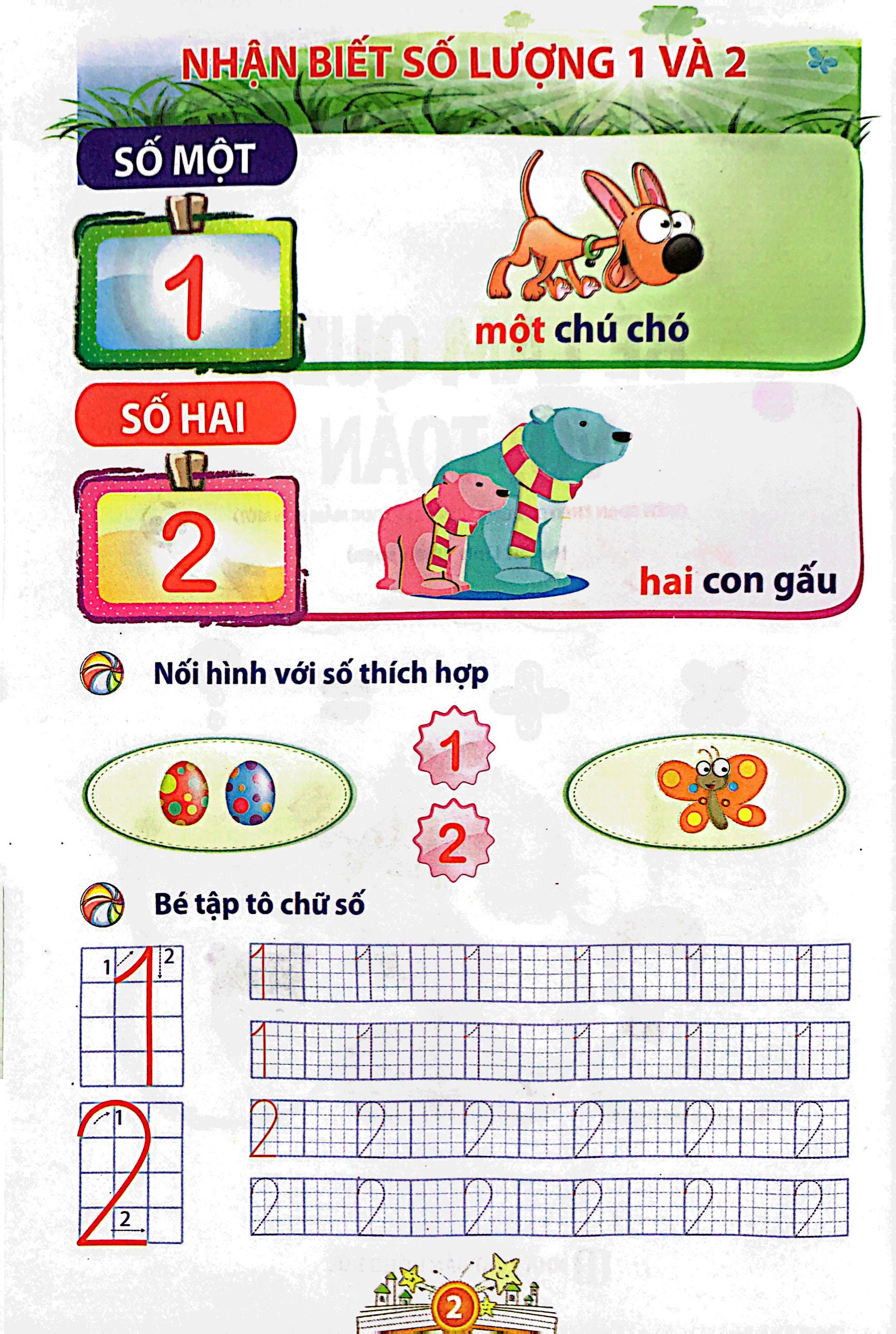 bé vào lớp 1 - bé làm quen với toán