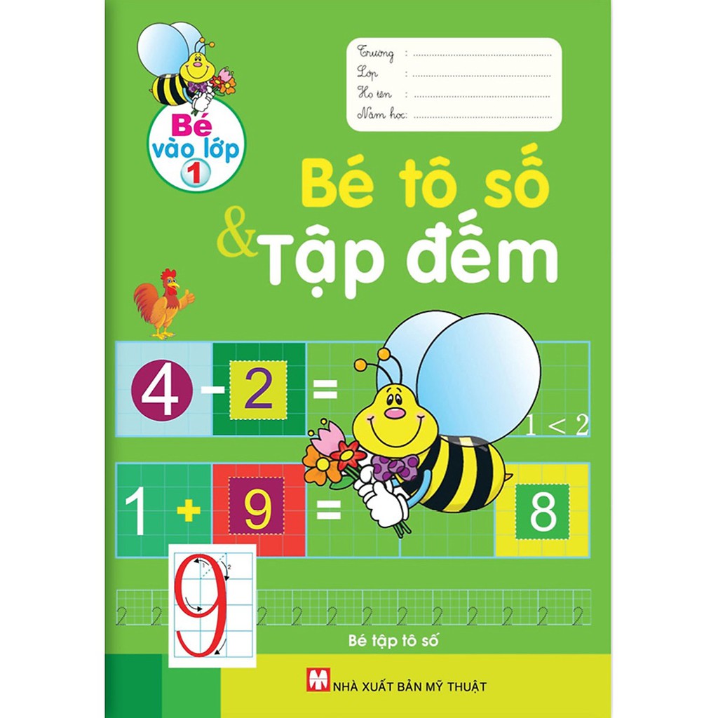 bé vào lớp 1 - bé tô số và tập đếm