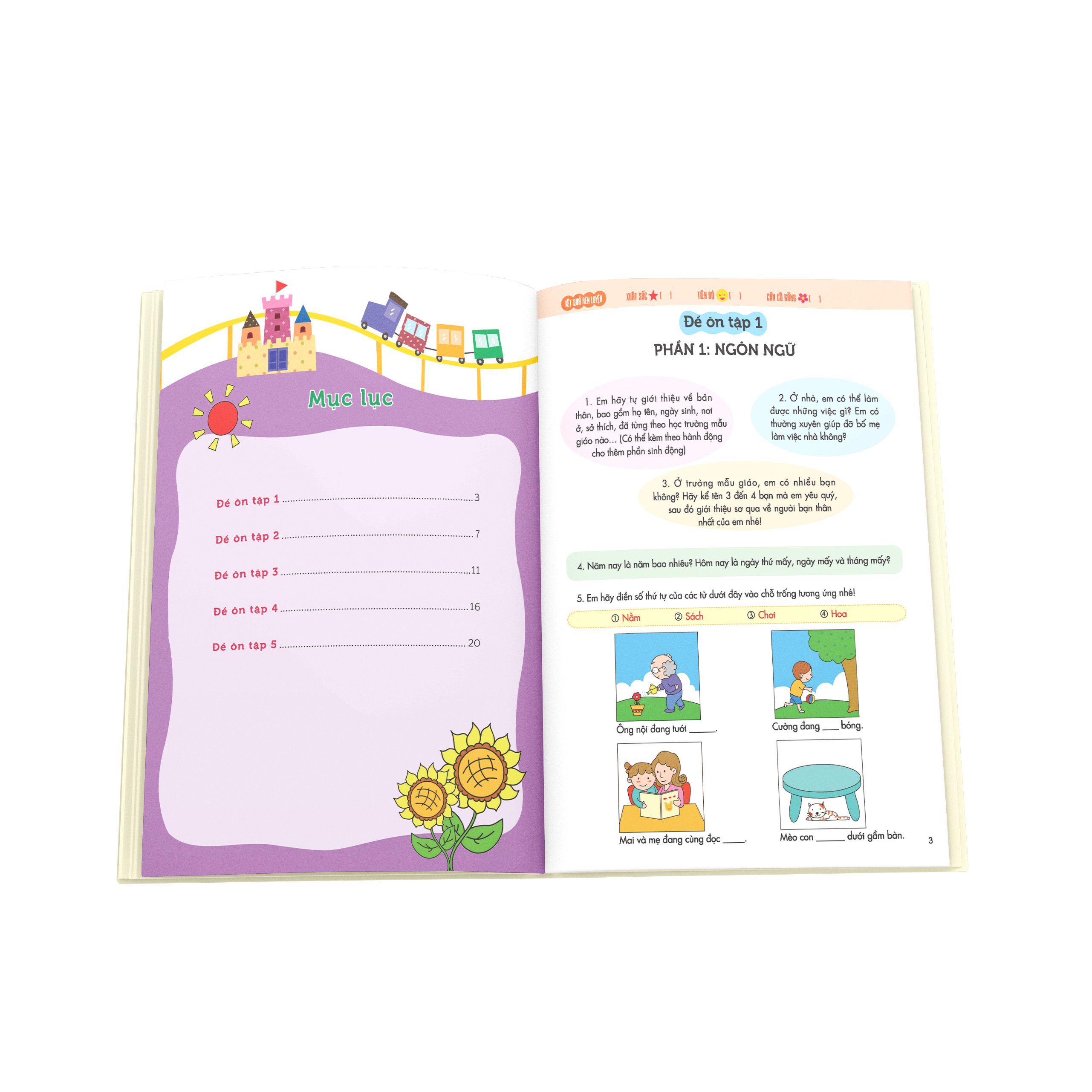 bé vào lớp 1 - đề ôn tập vào lớp 1 (dành cho bé từ 4-6 tuổi)