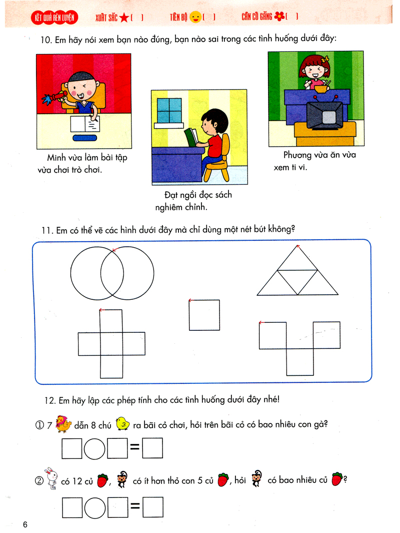 bé vào lớp 1 - đề thi thử vào lớp 1