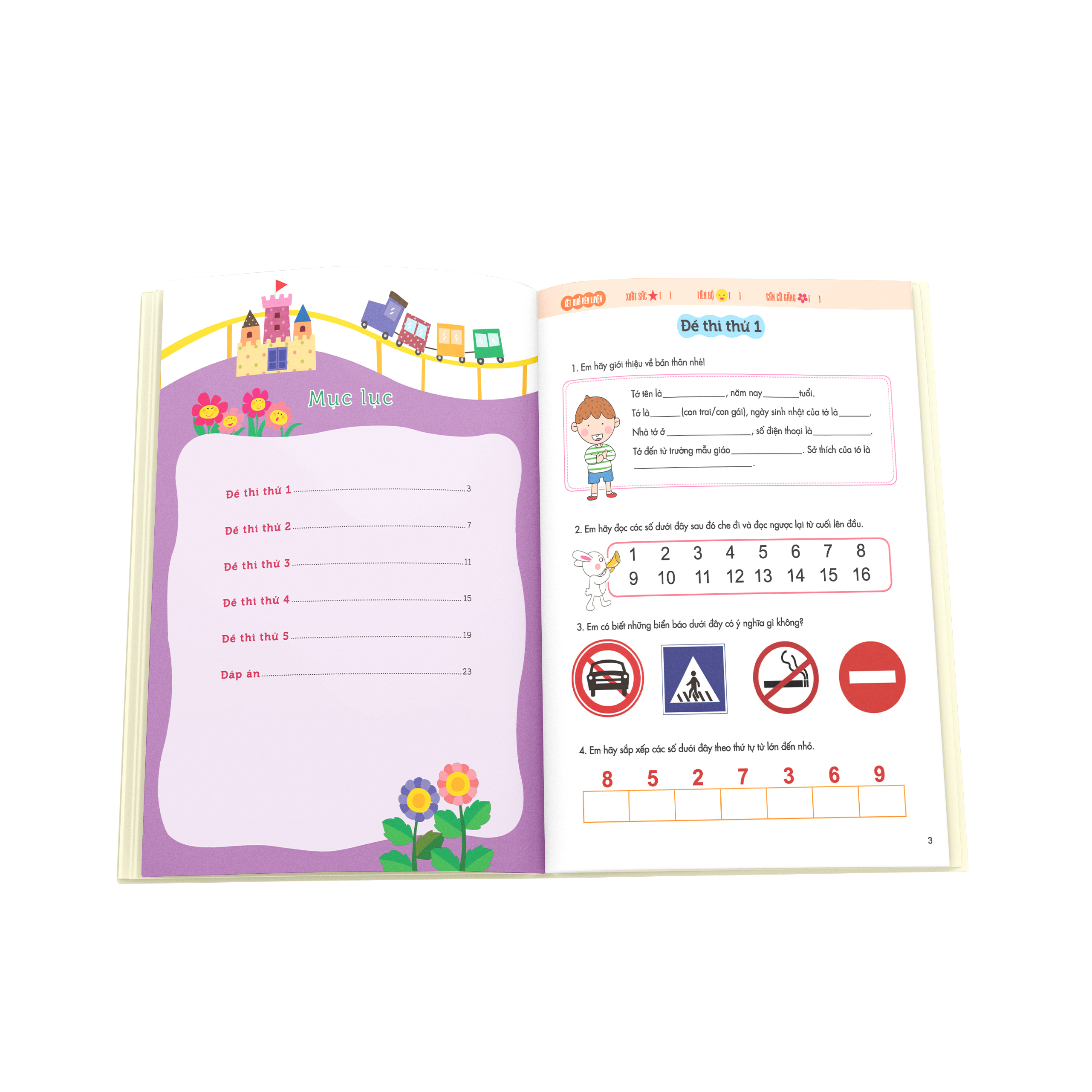 bé vào lớp 1 - đề thi thử vào lớp 1 (dành cho bé từ 4-6 tuổi)