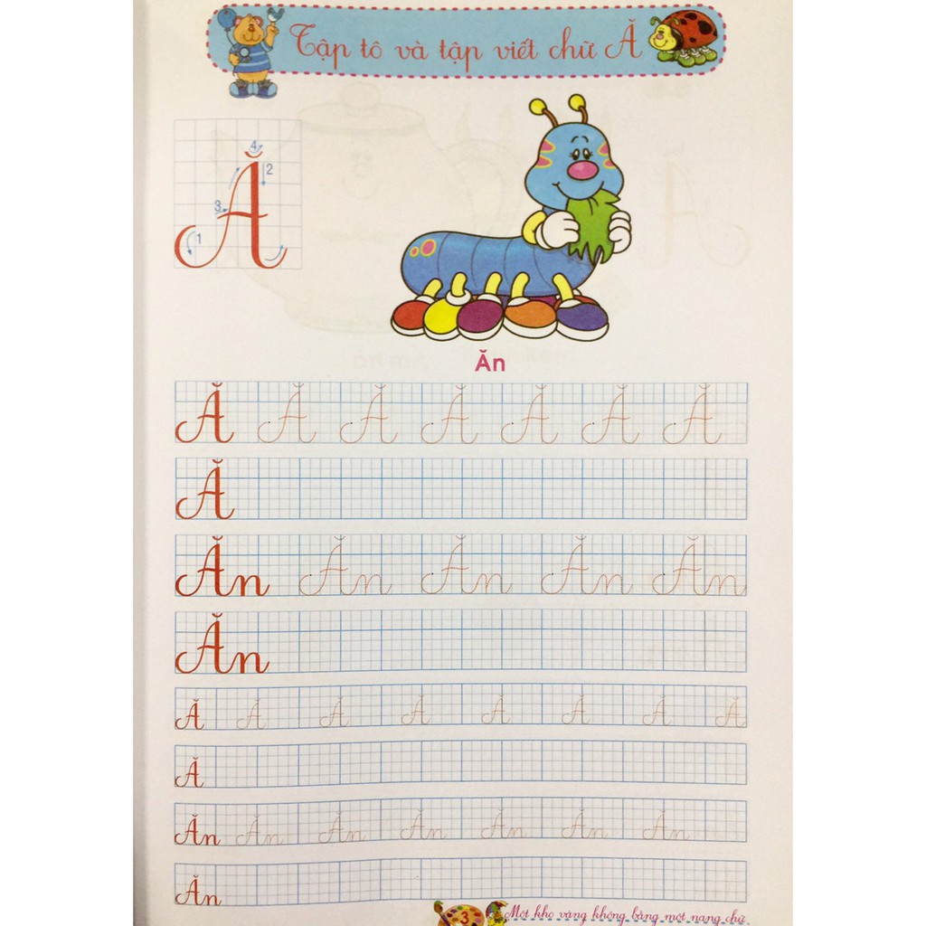 bé vào lớp 1 - tập tô và tập viết chữ hoa