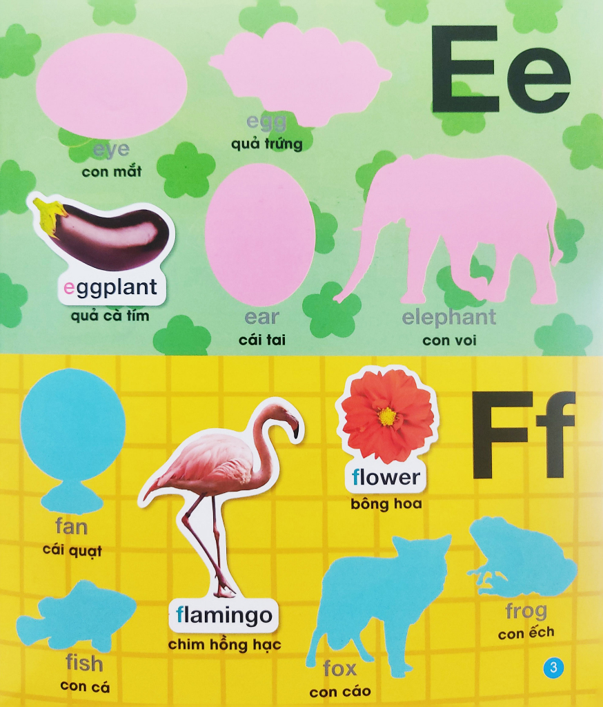 bé vui học tiếng anh cùng sticker - alphabet - bảng chữ cái