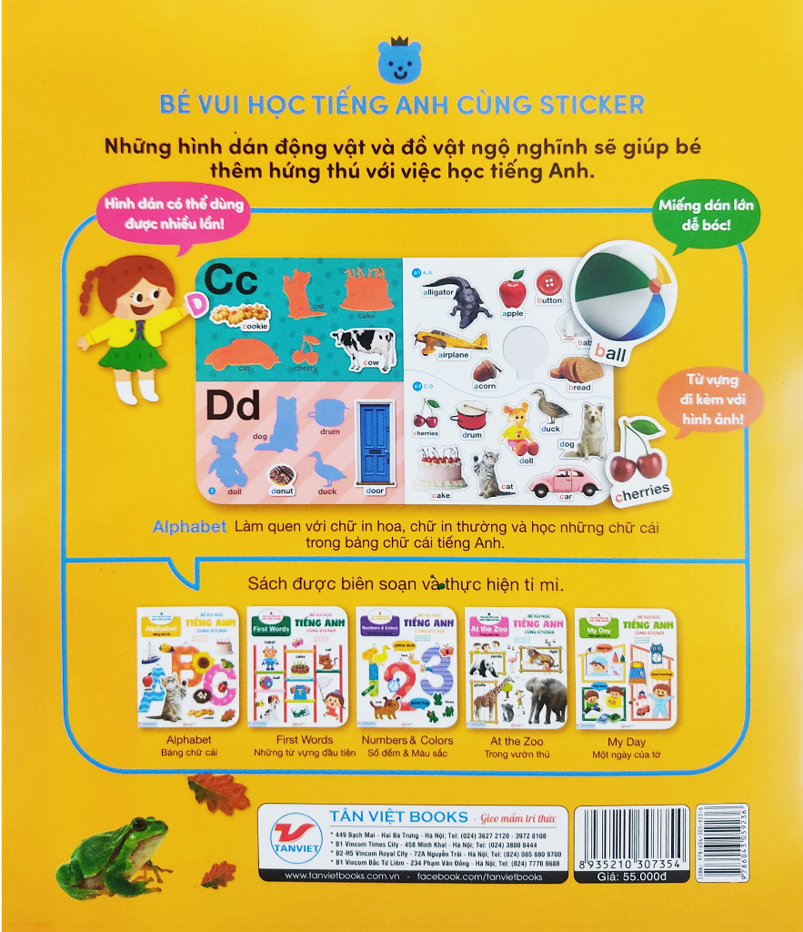 bé vui học tiếng anh cùng sticker - alphabet - bảng chữ cái