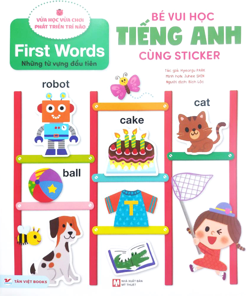 bé vui học tiếng anh cùng sticker - first words - những từ vựng đầu tiên