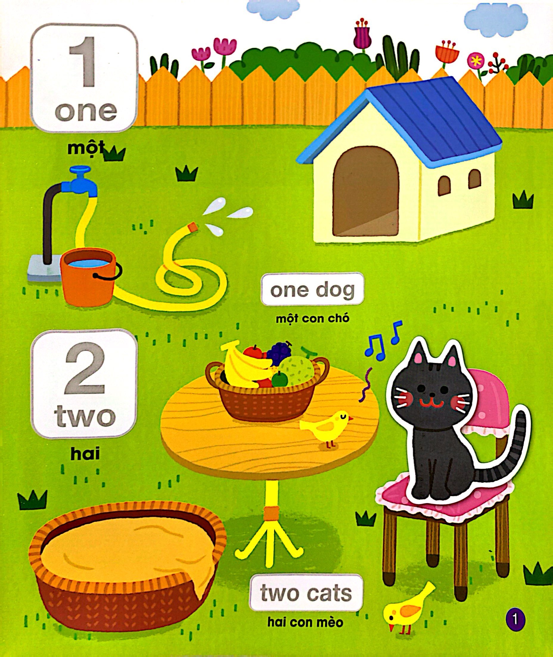 bé vui học tiếng anh cùng sticker - numbers and colors - số đếm và màu sắc