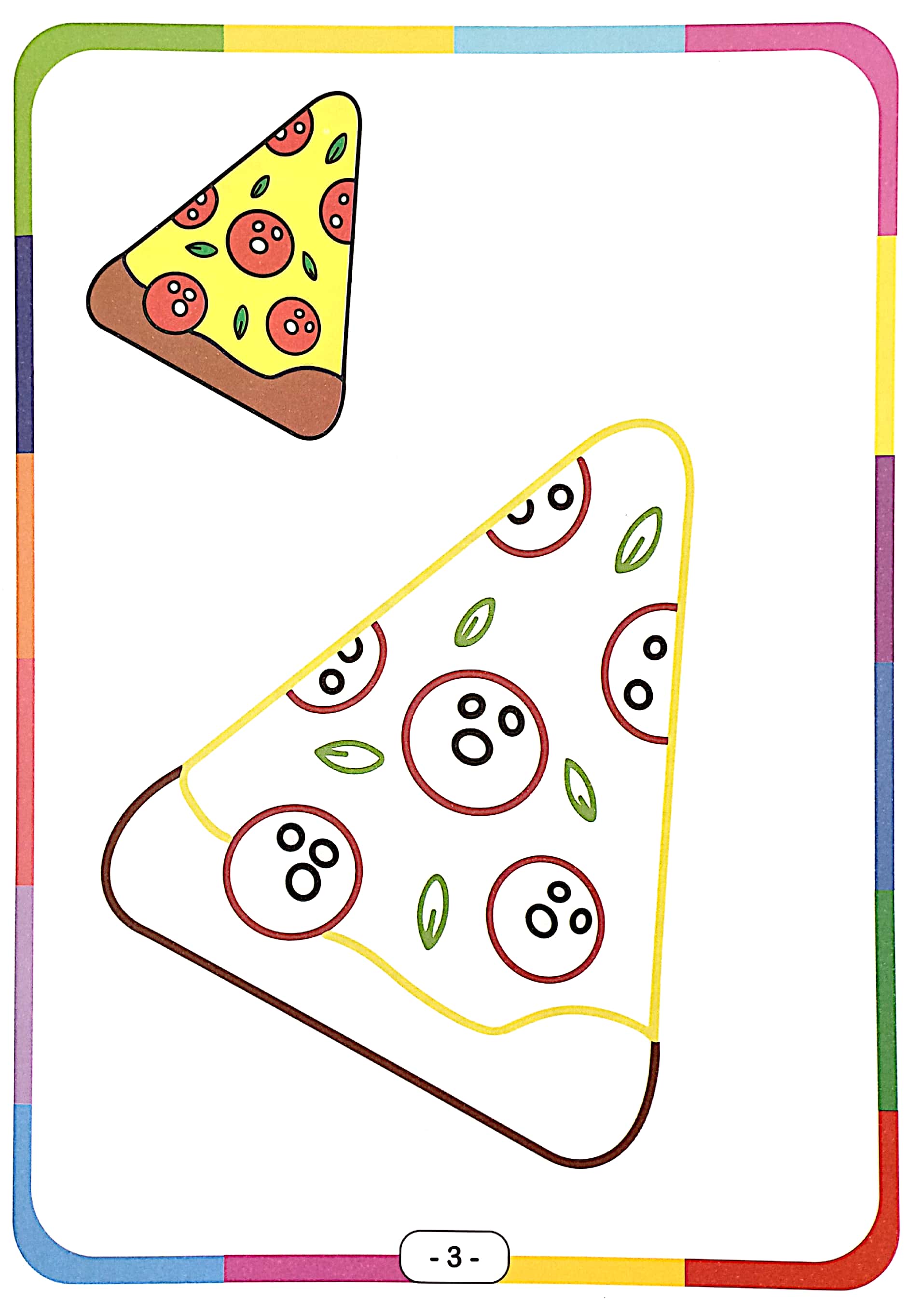 bé vui tô màu - đồ ăn thức uống